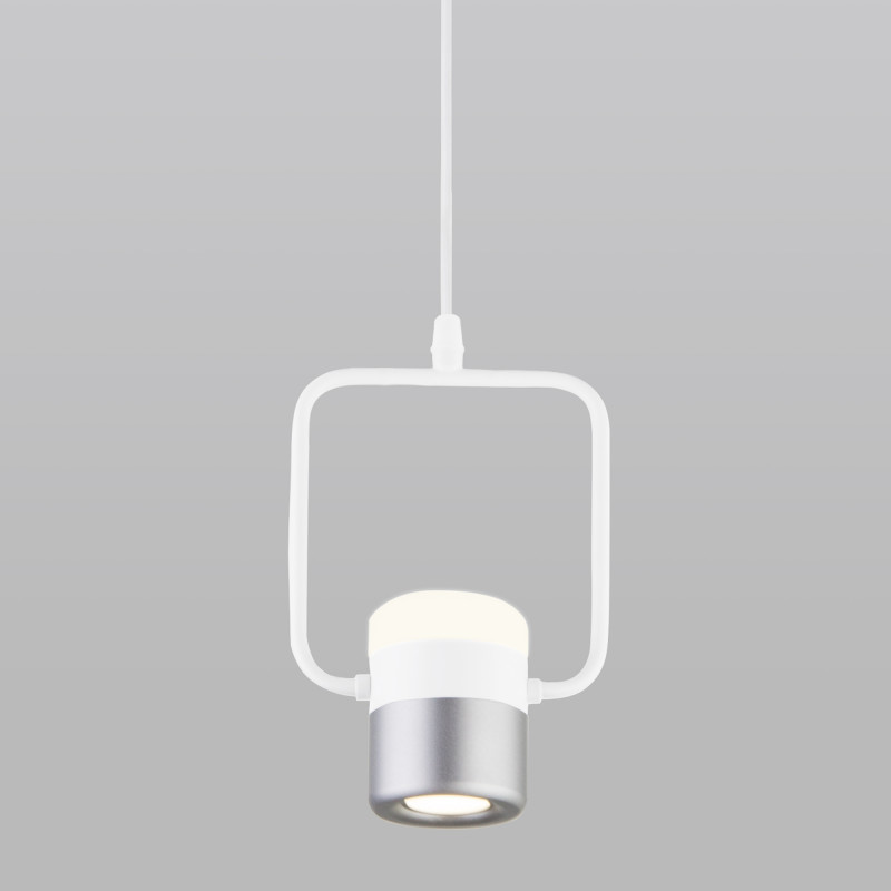 Подвесной светильник Eurosvet 50165/1 LED белый/серебро подвесной светильник eurosvet 50189 1 led серебро