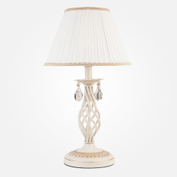 Настольная лампа Eurosvet 10054/1 белый с золотом/прозрачный хрусталь Strots