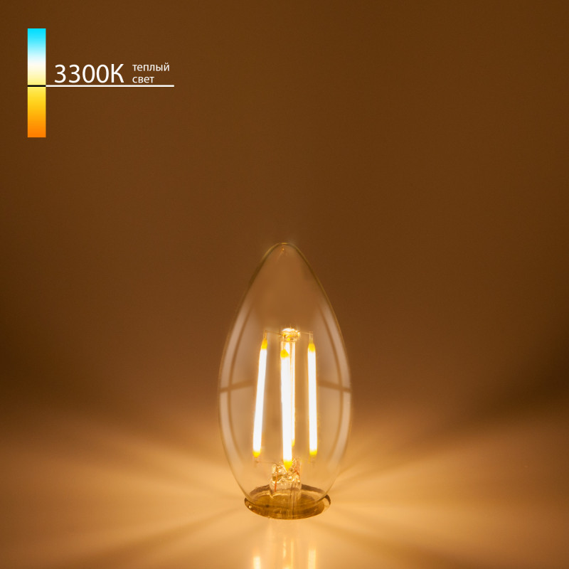 Светодиодная лампа Elektrostandard Свеча 7W 3300K E14 (C35 прозрачный) (BLE1411) свеча из вощины с базиликом 13х1 7 см 1 ч