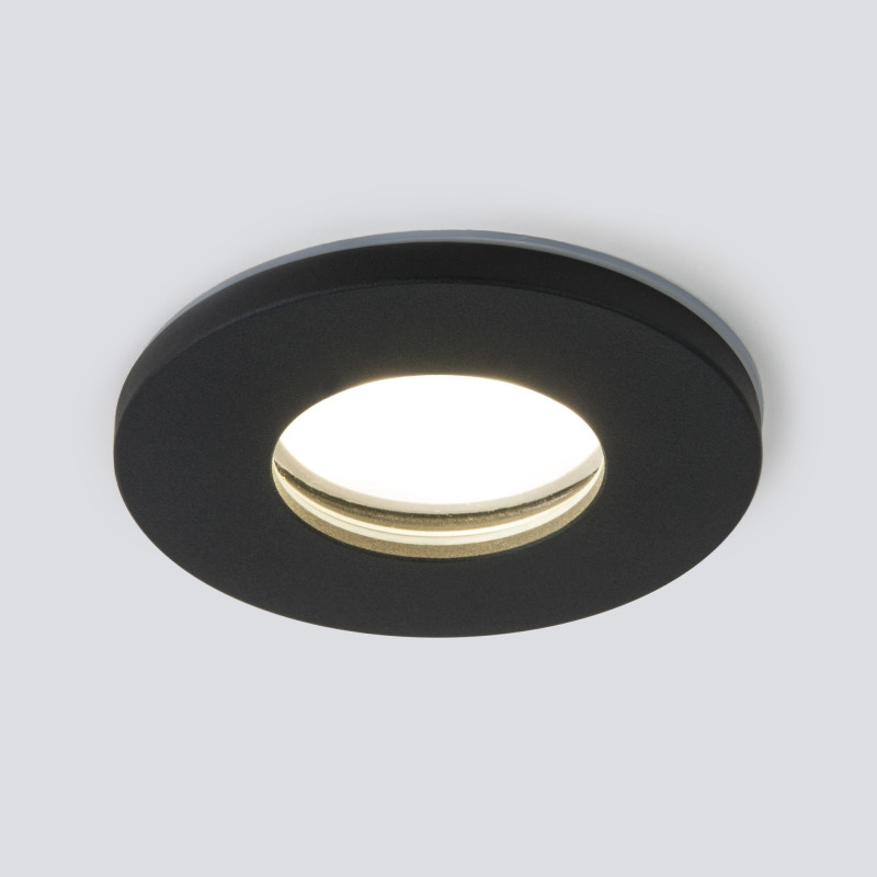 Влагозащищенный светильник Elektrostandard 125 MR16 черный матовый светильник встраиваемый с led подсветкой feron cd994 потолочный mr16 g5 3 белый матовый хром