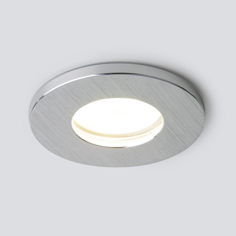 Влагозащищенный светильник Elektrostandard 125 MR16 серебро светильник встраиваемый с белой led подсветкой feron cd930 потолочный mr16 g5 3 прозрачный