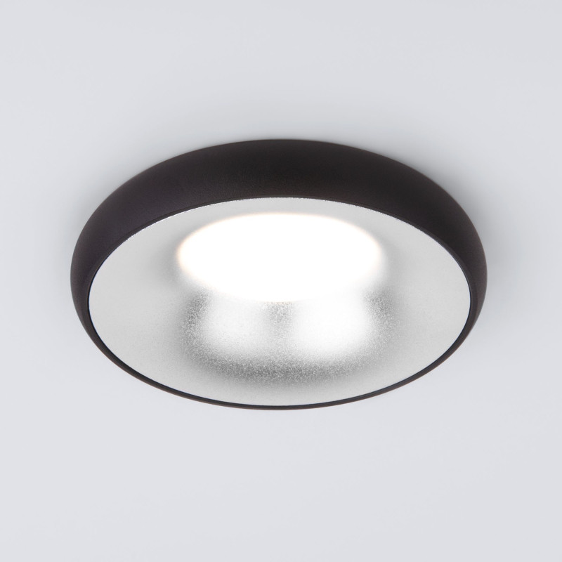Встраиваемый светильник Elektrostandard 118 MR16 серебро/черный светильник потолочный feron ml178 mr16 gu10 35w 230v серебро 41313