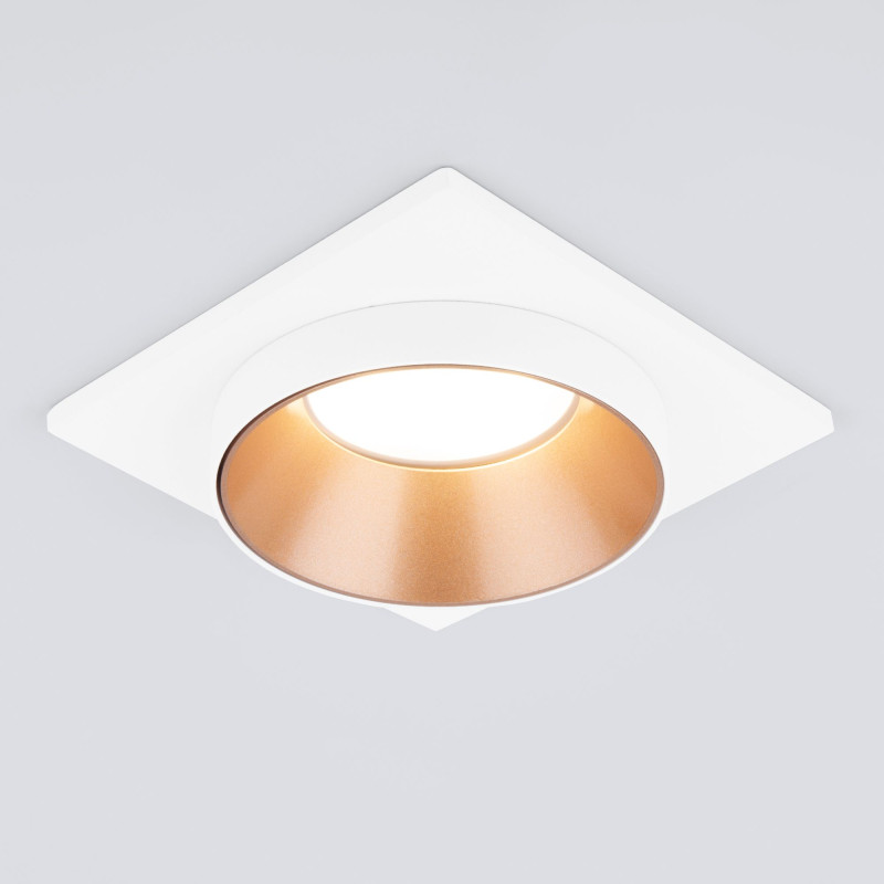 Встраиваемый светильник Elektrostandard 116 MR16 золото/белый встраиваемый светильник elektrostandard 2130 mr16 cl прозрачный