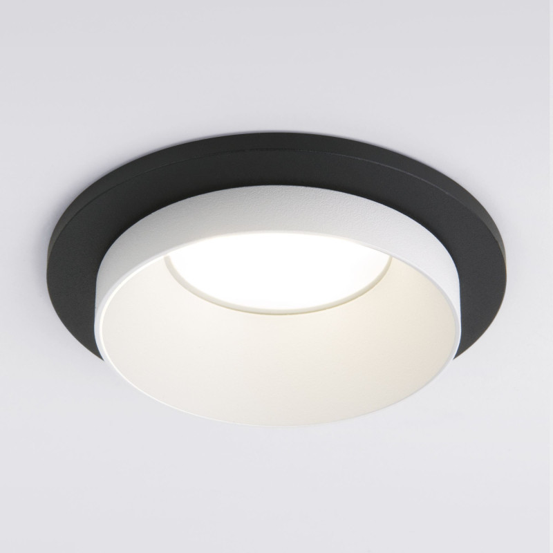 Встраиваемый светильник Elektrostandard 114 MR16 белый/черный светильник встраиваемый с белой led подсветкой feron cd916 потолочный mr16 g5 3 прозрачный