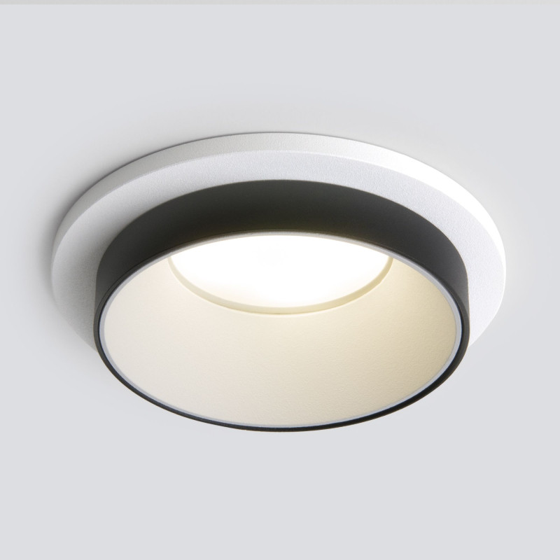 Встраиваемый светильник Elektrostandard 113 MR16 белый/черный светильник встраиваемый с белой led подсветкой feron cd914 потолочный mr16 g5 3 прозрачный матовый