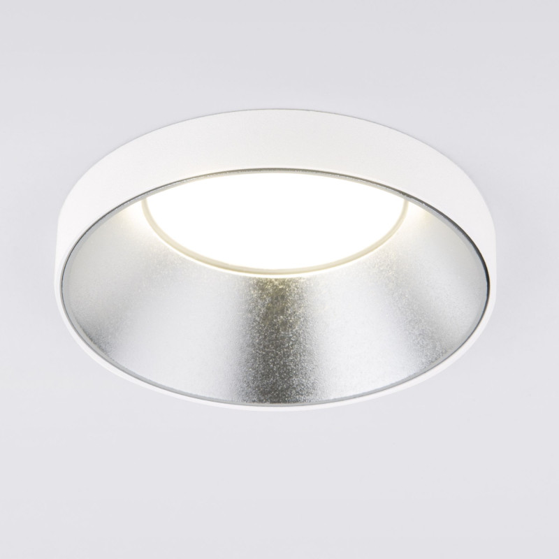 Встраиваемый светильник Elektrostandard 112 MR16 серебро/белый светильник встраиваемый с белой led подсветкой feron cd8120 потолочный mr16 g5 3 белый