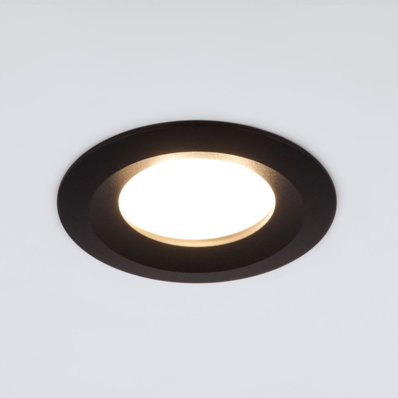 Встраиваемый светильник Elektrostandard 110 MR16 черный светильник встраиваемый с белой led подсветкой feron cd911 потолочный mr16 g5 3 прозрачный