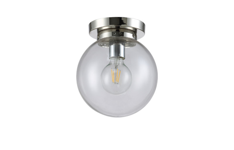 Накладной светильник Crystal Lux MARIO PL1 D200 NICKEL/TRANSPARENTE barton nickel 12 потолочный светильник