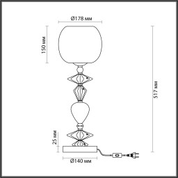 Настольная лампа Odeon Light 4855/1T