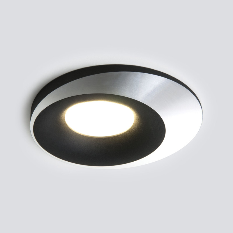 Встраиваемый светильник Elektrostandard 124 MR16 черный/серебро светильник встраиваемый feron dl2801 потолочный mr16 g5 3 хром 32639
