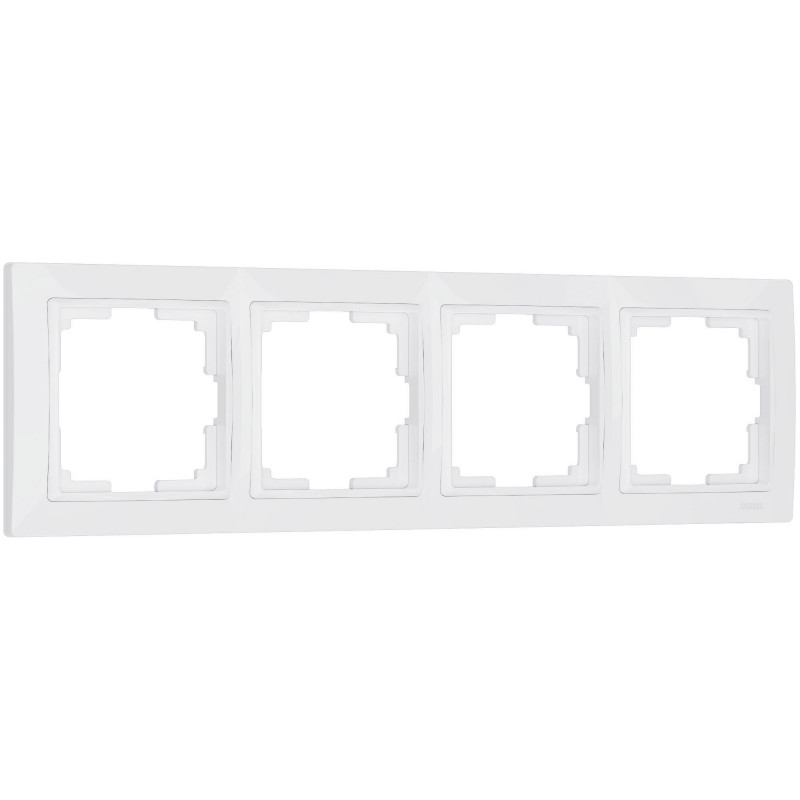 Рамка Werkel W0042001 рамка для розетки выключателя на 4 поста werkel w0042001 snabb basic белый пластик