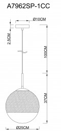 Подвесной светильник ARTE Lamp A7962SP-1CC