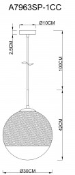 Подвесной светильник ARTE Lamp A7963SP-1CC