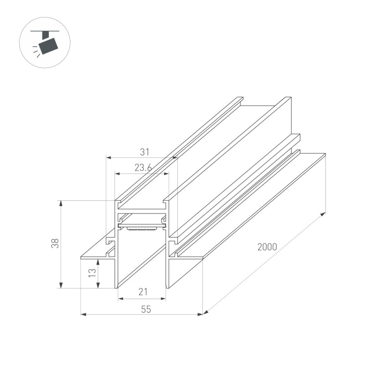 Шинопровод Arlight 033460