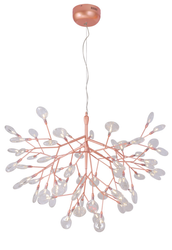 Подвесная люстра Crystal Lux EVITA SP63 COPPER/TRANSPARENT