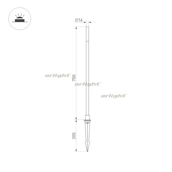 Грунтовый светильник Arlight 034162