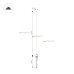 Грунтовый светильник Arlight 034163