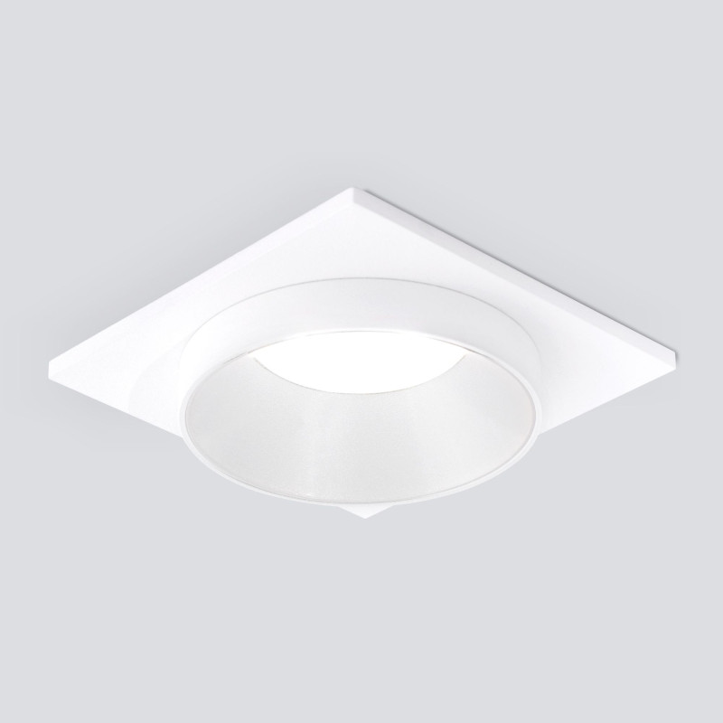 Встраиваемый светильник Elektrostandard 116 MR16 белый/белый светильник встраиваемый с белой led подсветкой feron cd910 потолочный mr16 g5 3 прозрачный