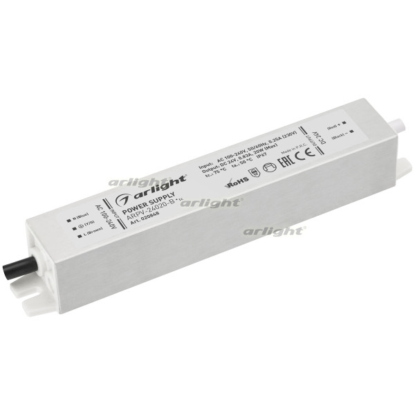 Блок питания для светодиодной ленты Arlight 020848 контроллер для светодиодной ленты rgb 72вт 144вт 01125