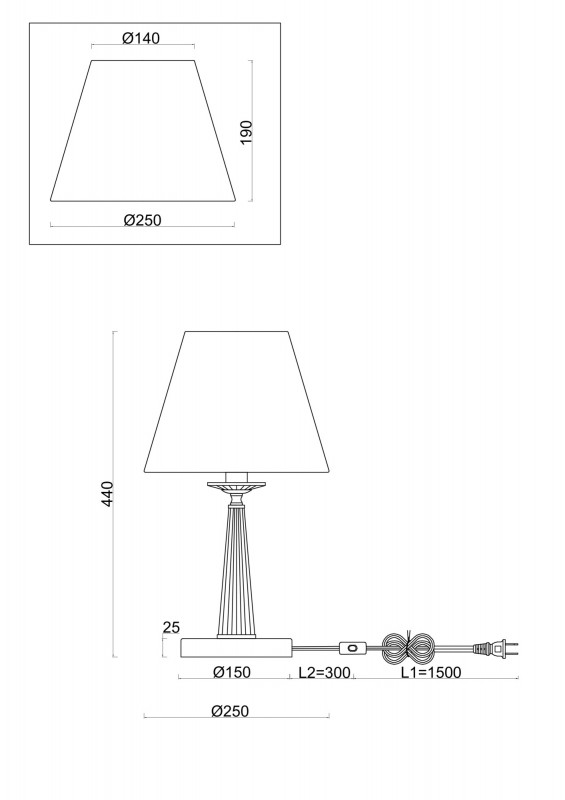 Настольная лампа Freya FR2027TL-01N