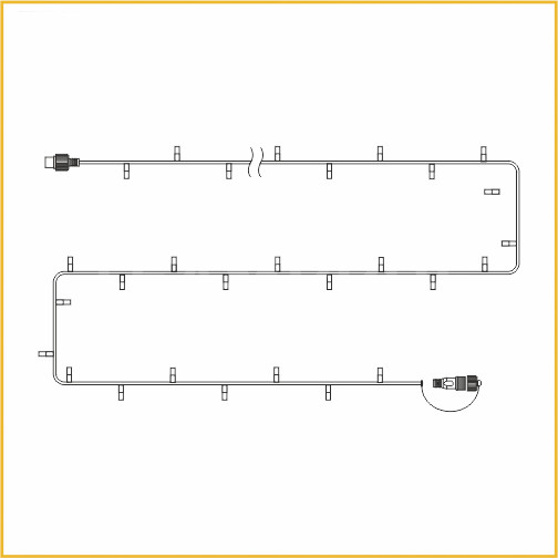 Светодиодная нить TEAMPROF TPF-S10C-220V-CT/W