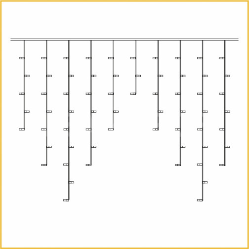 Светодиодная бахрома TEAMPROF TPF-i3*0.9-CT/WW