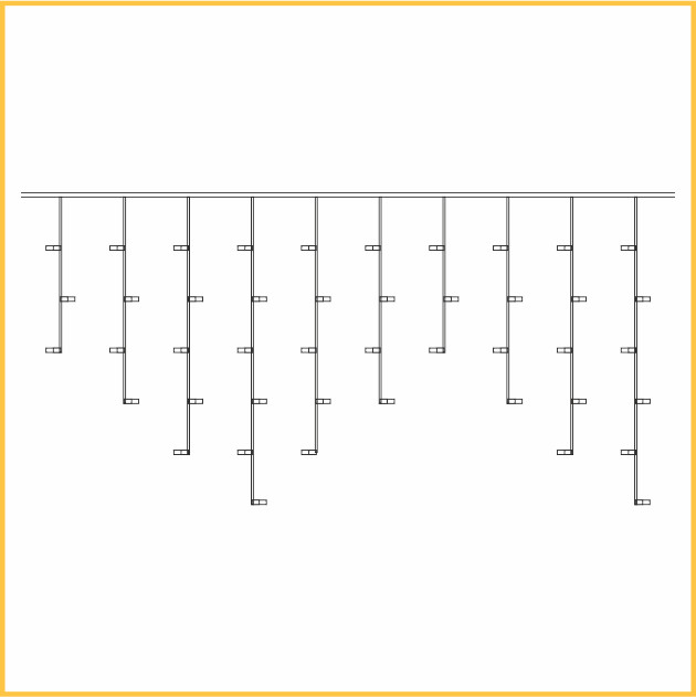 Светодиодная бахрома TEAMPROF TPF-i3*0.6F-RB/W