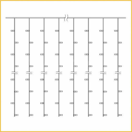 Светодиодный занавес TEAMPROF TPF-C2*6F-CB/WW