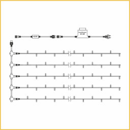 Светодиодная гирлянда TEAMPROF TPF-S5*20-B/W