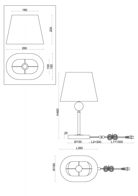Настольная лампа Freya FR2028TL-01N