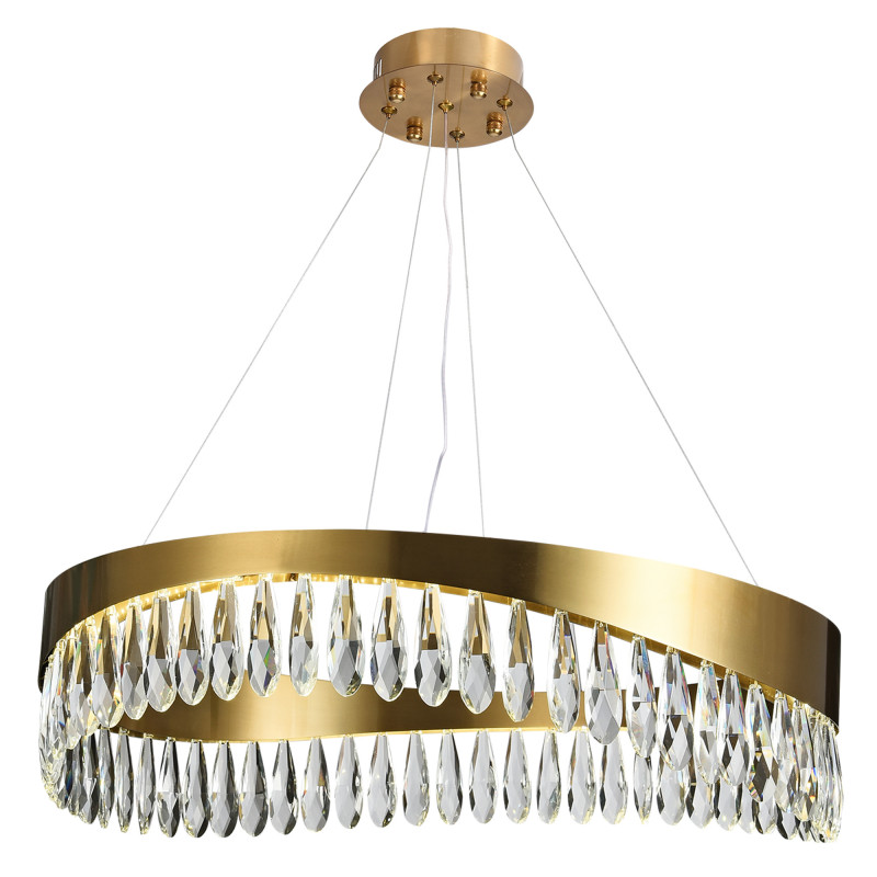 Подвесная люстра Natali Kovaltseva LED LAMPS 81356 GOLD SATIN спот natali kovaltseva trinity 76055 2w gold satin