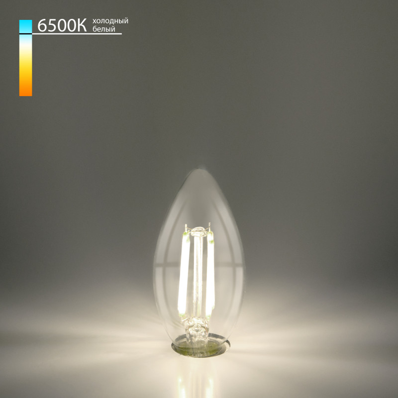 Светодиодная лампа Elektrostandard Свеча BLE2759 F 9W 6500K E27 (C35 прозрачный) свеча из вощина 4 5х4 5х12 5 см бронза металлик