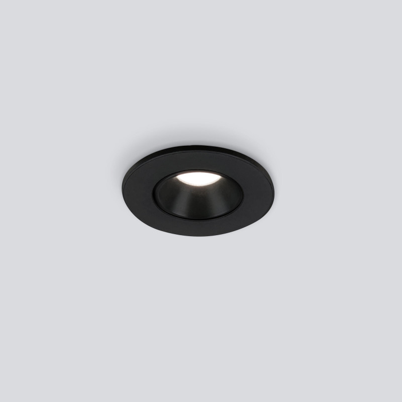 Встраиваемый светильник Elektrostandard 25025/LED 3W 4200K BK черный потолочный светодиодный светильник elektrostandard dls025 7w 4200k белый 4690389148453