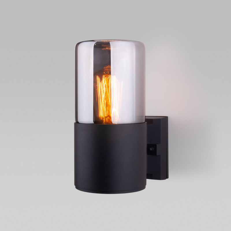 Светильник настенный Elektrostandard Roil (35125/U) чёрный/дымчатый плафон подсветка для зеркала inspire lizz 5 ламп чёрный