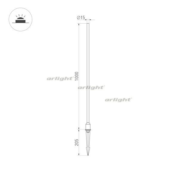 Грунтовый светильник Arlight 034165