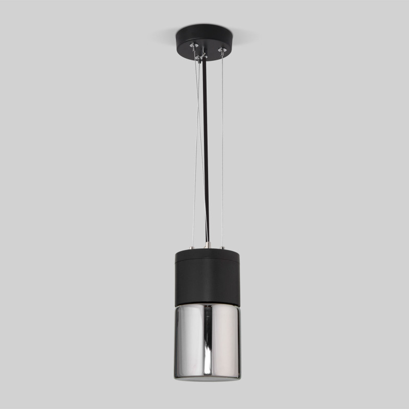 Подвесной уличный светильник Elektrostandard Roil (35125/H) чёрный/дымчатый плафон