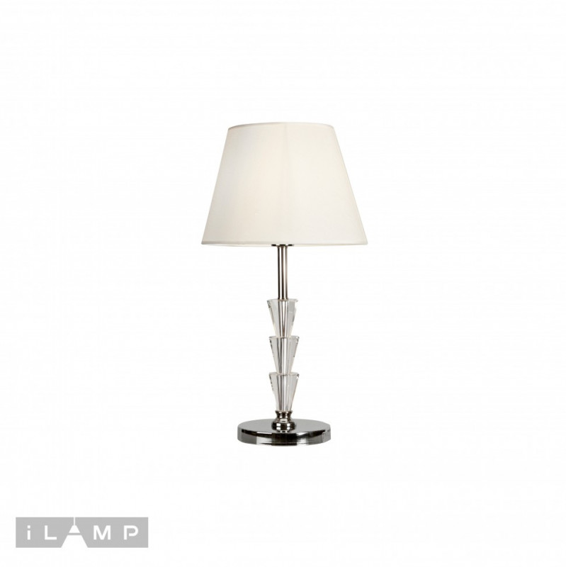 Настольная лампа iLamp T2424-1 Nickel бра ilamp alesti w2424 2 nickel