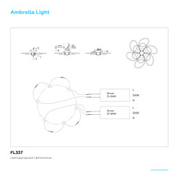 Накладная люстра Ambrella Light FL337