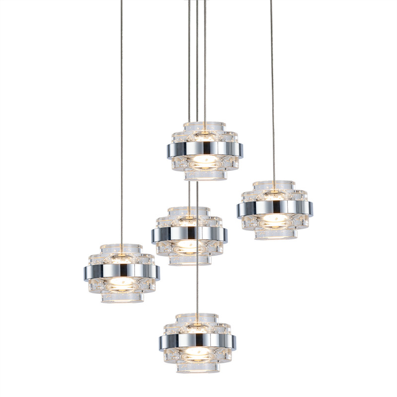 Каскадная люстра DeLight Collection MD22030002-5A chrome/clear