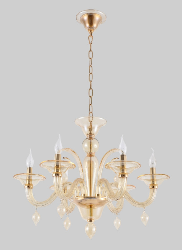 Подвесная люстра Crystal Lux CAETANO SP-PL6 AMBER подвесная люстра tk lighting 2382 amber