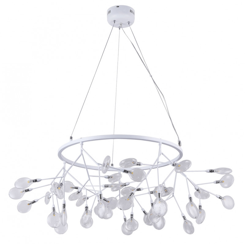 Подвесная люстра Crystal Lux EVITA SP45 D WHITE/TRANSPARENT бра crystal lux evita ap9 copper transparent