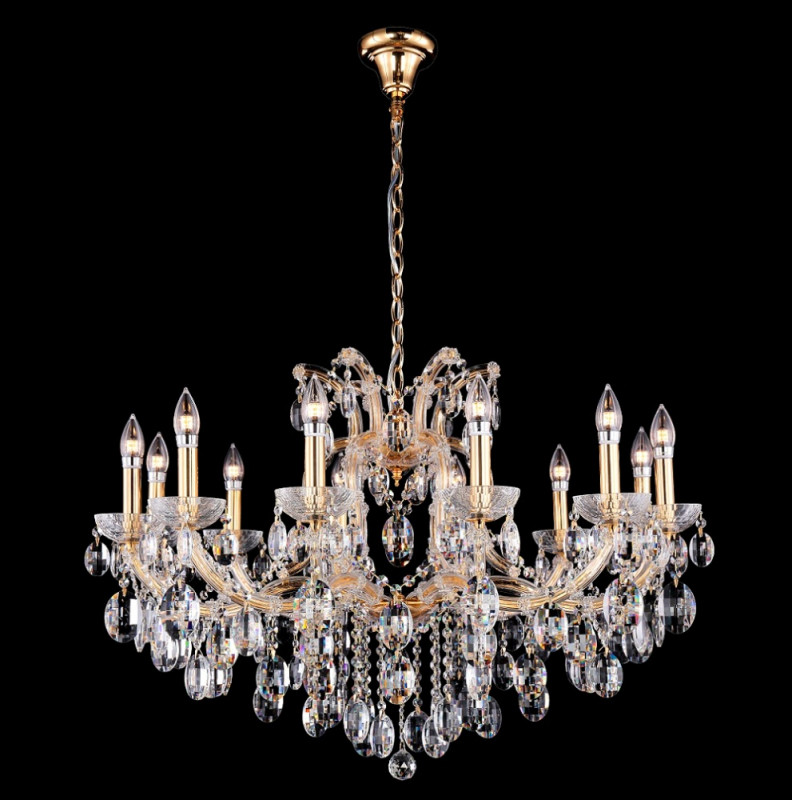 

Подвесная люстра Crystal Lux HOLLYWOOD SP12 GOLD, HOLLYWOOD SP12 GOLD
