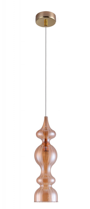Подвесной светильник Crystal Lux IRIS SP1 A AMBER люстра потолочная inspire amber 6 ламп 18 м²