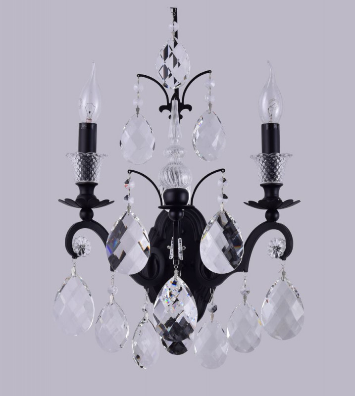 Бра Crystal Lux MAGNIFICO AP2 BLACK/TRANSPARENT подвесная люстра crystal lux magnifico sp13 black transparent