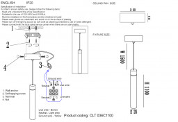 Подвесной светильник Crystal Lux CLT 036C1100 BL