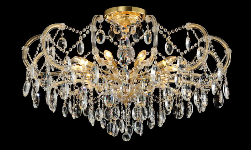 

Подвесная люстра Crystal Lux HOLLYWOOD SP-PL10 GOLD D1000, HOLLYWOOD SP-PL10 GOLD D1000