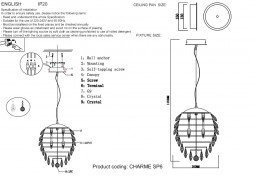 Подвесной светильник Crystal Lux CHARME SP6 CHROME/TRANSPARENT