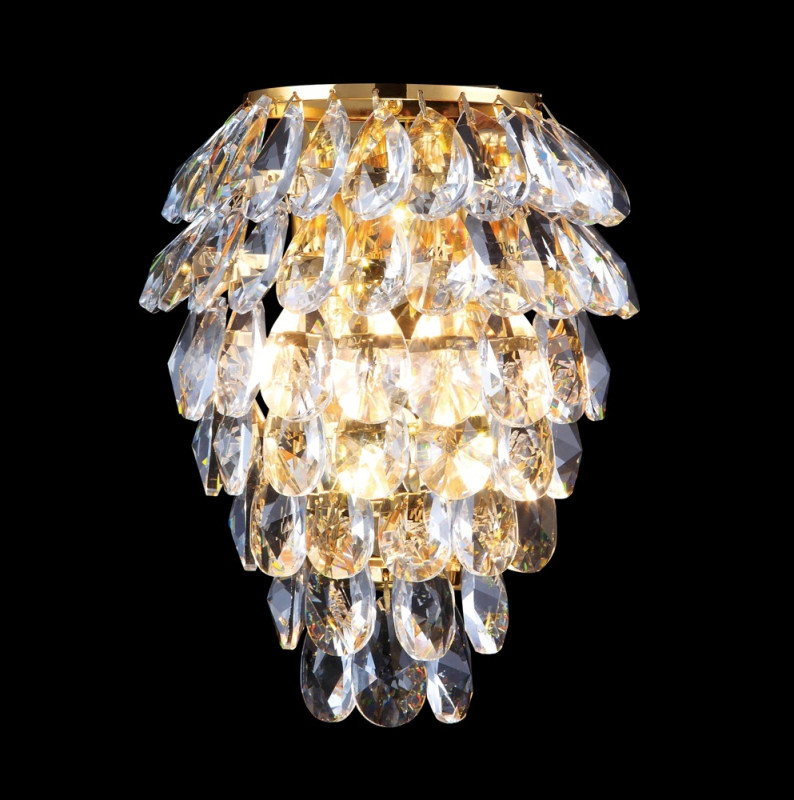 Бра Crystal Lux CHARME AP3 GOLD/TRANSPARENT подвесная люстра crystal lux style sp5 transparent