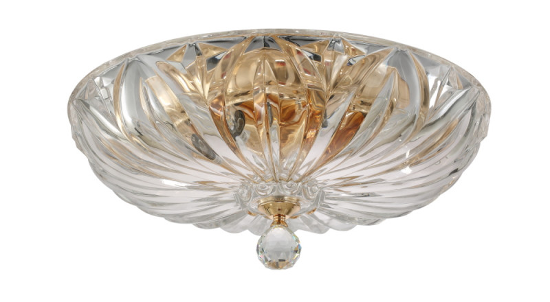 потолочный светильник crystal lux denis d400 gold прозрачный золото Накладной светильник Crystal Lux DENIS D400 GOLD