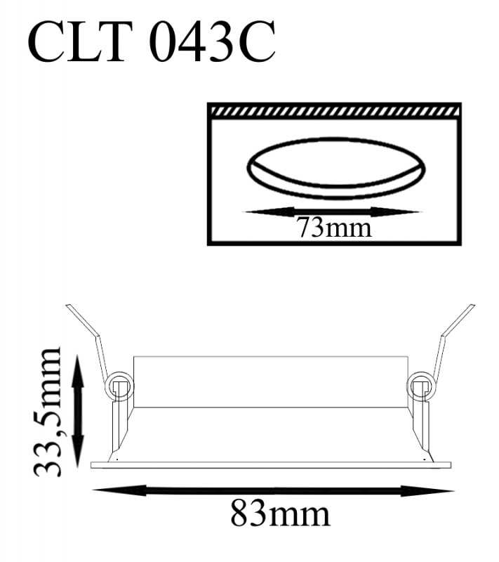 Влагозащищенный светильник Crystal Lux CLT 043C BL